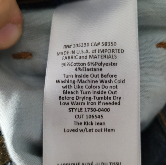 CURRENT ELLIOTT | The Kick bootcut cropped frayed hem jeans - Picture 8 of 8